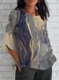 Women's Short Sleeve T-shirt Summer  Plain Printing V Neck Daily Going Out Casual Top