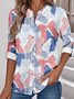 Independence Day Stand Collar Simple Loose Shirt