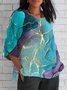 Women's Short Sleeve T-shirt Summer  Plain Printing V Neck Daily Going Out Casual Top