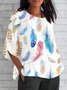 Women's Short Sleeve T-shirt Summer  Plain Printing V Neck Daily Going Out Casual Top