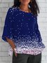 Women's Short Sleeve T-shirt Summer  Plain Printing V Neck Daily Going Out Casual Top