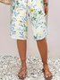Women's  H-Line Straight Pants Daily Going Out Pants White Casual Printing Floral Summer Pants