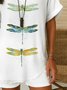 Elegant Dragonfly Loose Blouse