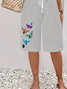 Women's  H-Line Straight Pants Daily Going Out Pants Black Casual Printing Butterfly Summer Pants