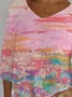 Regular Fit Casual Painting T-Shirt