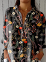 Shirt Collar Casual Regular Fit Floral Shirt