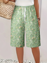 Women's  H-Line Straight Pants Daily Going Out Pants Green Casual Printing Floral Summer Pants