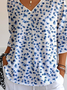 Leopard V Neck Casual T-Shirt