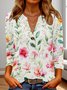 Cotton Floral Regular Fit Casual T-Shirt