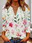 Cotton Floral Regular Fit Casual T-Shirt