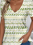 V Neck Jersey Casual T-Shirt