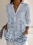 Casual Floral Shirt Collar Shirt