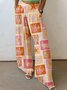 Women's  H-Line Wide Leg Pants Daily Going Out Pants Orange Casual Split Joint Shell Pants