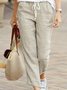 Women's Casual Loose Pocket Solid Color Trousers