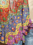 Women's Half Sleeve Shirt Summer As Picture Floral Printing V Neck Daily Going Out Casual Top