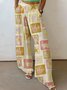 Women's  H-Line Wide Leg Pants Daily Going Out Pants Orange Casual Split Joint Shell Pants