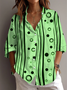 Shirt Collar Vintage Striped Loose Shirt