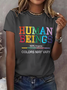 Retro Human Beings 100% Organic Colors May Vary Human Rights Equality Pride Print T-Shirt