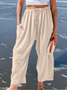 Women's  Elastic Waist H-Line Harem Pants Daily Going Out Pants Green Casual Split Joint Plain Spring/Fall Pants