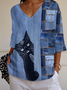 Cat Regular Fit Vintage T-Shirt