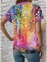 Women's V-Neck Button-Down Short-Sleeved Shirt