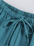 Women's  Elastic Waist H-Line Harem Pants Daily Going Out Pants Green Casual Split Joint Plain Spring/Fall Pants