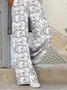 Casual Floral Loose Pants