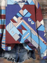 Crew Neck Geometric Loose Vintage Sweatshirt