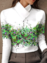 Women's Long-Sleeved High-Neck Slim-Fitting Top