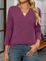 Casual V Neck Long Sleeve T-Shirt