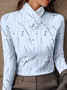 Women's Long-Sleeved High-Neck Slim-Fitting Top