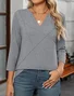 Casual V Neck Long Sleeve T-Shirt