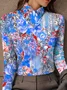 Women's Long-Sleeved High-Neck Slim-Fitting Top