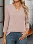 Casual V Neck Long Sleeve T-Shirt