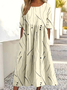 Women Casual Summer Abstract polka dots Polyester Daily Loose Half Sleeve A-Line No Dresses