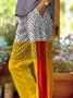Women's  H-Line Baggy Pants Daily Going Out Pants Yellow Casual Printing Abstract Spring/Fall Pants