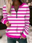 Women's Long Sleeve Front Center Zipper Sweatshirt