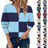 Women's Long Sleeve Front Center Zipper Sweatshirt