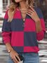 Women's Long Sleeve Front Center Zipper Sweatshirt