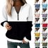 Women's Long Sleeve Front Center Zipper Sweatshirt