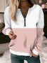 Women's Long Sleeve Front Center Zipper Sweatshirt