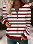 Women's Long Sleeve Front Center Zipper Sweatshirt
