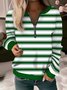 Women's Long Sleeve Front Center Zipper Sweatshirt