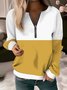 Women's Long Sleeve Front Center Zipper Sweatshirt