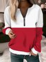 Women's Long Sleeve Front Center Zipper Sweatshirt