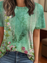 Casual Regular Fit Crew Neck Cotton T-Shirt