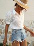 Plain Casual Shirt Collar Regular Fit Shirt