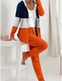 Women's Casual Long-Sleeved Jacket And Trousers Suit