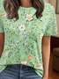 Floral Vintage Regular Fit Crew Neck T-Shirt