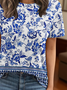 Crew Neck Floral Regular Fit Casual T-Shirt